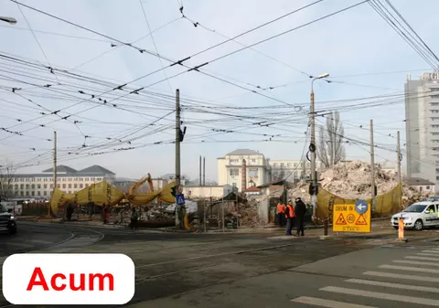 Hotelul Marna şi Cinematograful Feroviar, puse la pământ 