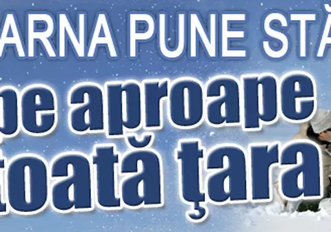 Iarna pune stăpânire pe aproape toată ţara