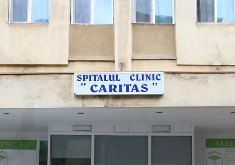Protest la Spitalul Caritas din Capitală