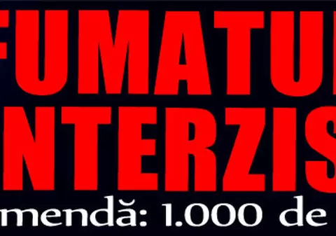Eşti prins fumând? Poţi lua 1.000 de lei amendă!