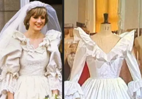 Prințesa Diana a avut o rochie de mireasă de rezervă. Uite cum arată!