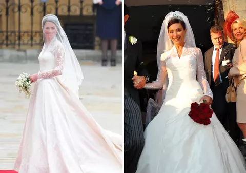 Foto | Vezi după cine şi-a copiat Kate Middleton rochia de mireasă!