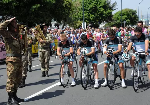Minut de reculegere în memoria ciclistului belgian Wouter Weylandt