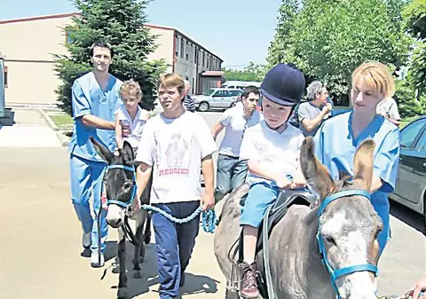 Premieră în România! Copiii cu autism fac terapie cu măgăruşi