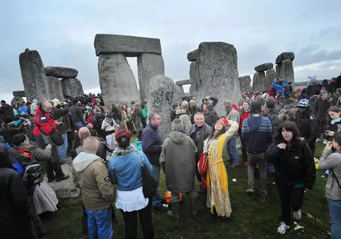 Foto | Solstiţiul de vară a fost sărbătorit de druizi, la Stonehenge