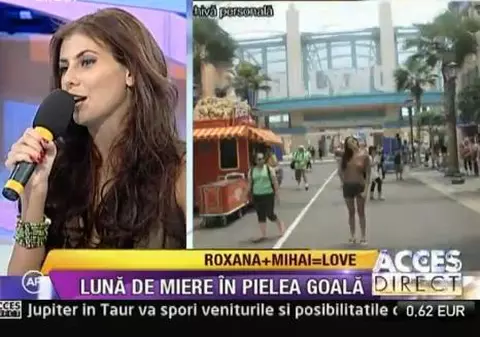 Manechinul Roxana Ilie, lună de miere în pielea goală