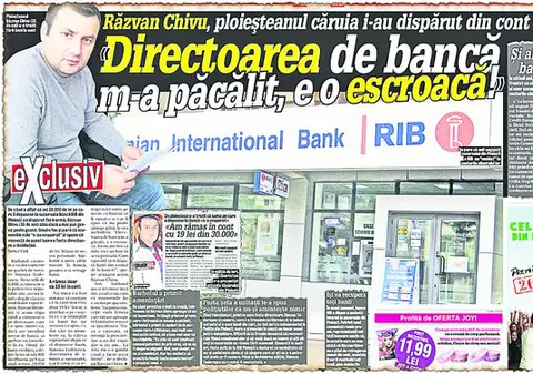 Simona Toderaşcu, fostă şefă la RIB Ploieşti, acuzată că a golit contul unui client, a fost concediată în august, din cauza mai multor nereguli