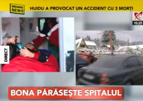 Foto | Uite-o pe bona lui Huidu în timp ce părăseşte Spitalul Judeţean din Braşov!