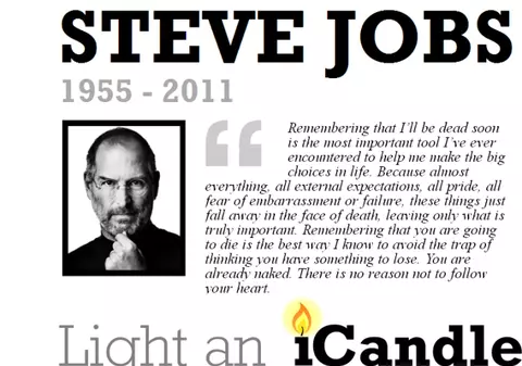 Aprinde o "lumânare" pentru Steve Jobs!