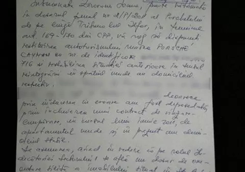 EXCLUSIV! Iată cererea prin care Oana Zăvoranu şi-a cerut maşina şi casa înapoi!