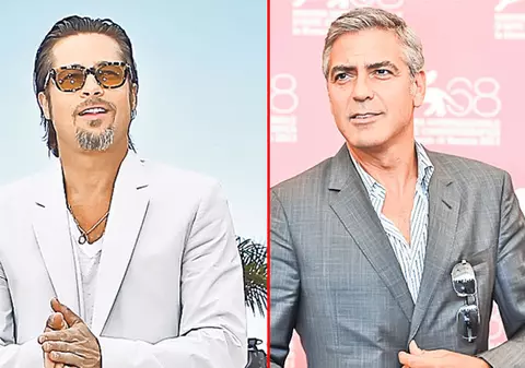 Brad Pitt şi George Clooney «se luptă» pentru Globul de Aur