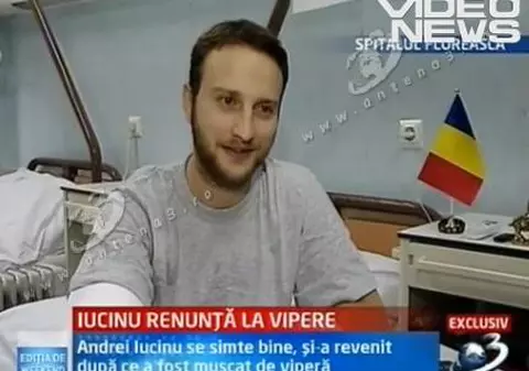 Uite primele imagini cu Andrei Tinu pe patul de spital: ”Mă consider norocos că am scăpat”