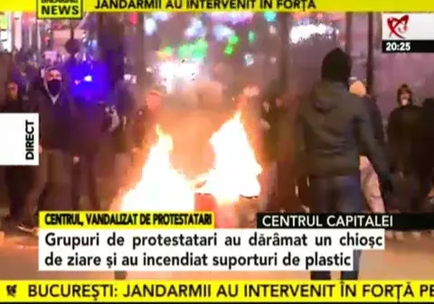 VIOLENŢE, VANDALISM, HAOS în Bucureşti, în a treia zi de proteste! LIVE REPORT