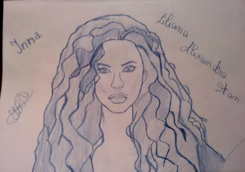 Ce zici, seamănă cu Inna? Iată portretul pe care i l-a desenat sosia ei | FOTO
