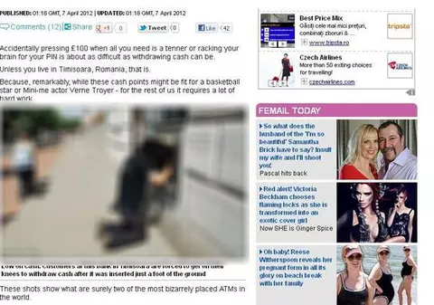 Englezii râd cu gura până la urechi că avem cele mai bizare bancomate din lume. Vezi motivul! | FOTO