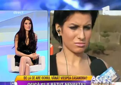 "Viespea", umilită! Ogică a bătut-o şi i-a învineţit ochii | FOTO