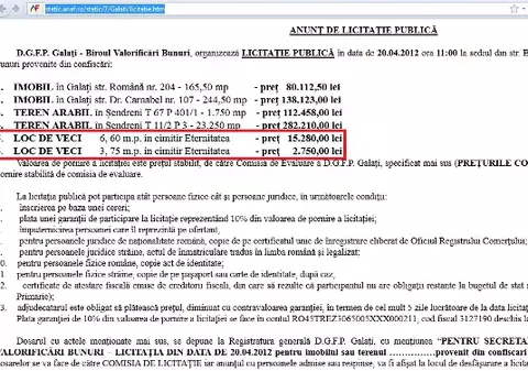 Nici morţii nu mai au pace! Fiscul a ajuns să vândă locurile de veci