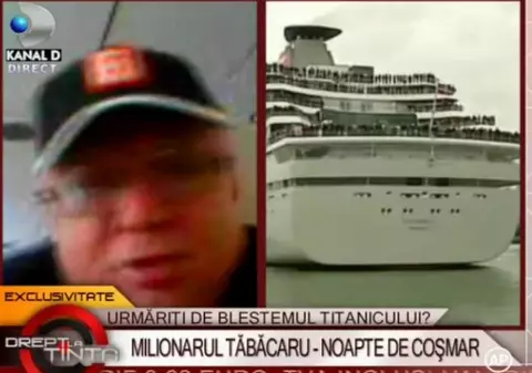Milionarul Tăbăcaru, noapte de coșmar pe Titanic 2: "Au început să cadă sticlele de pe mese, oamenii se țin de pereți"