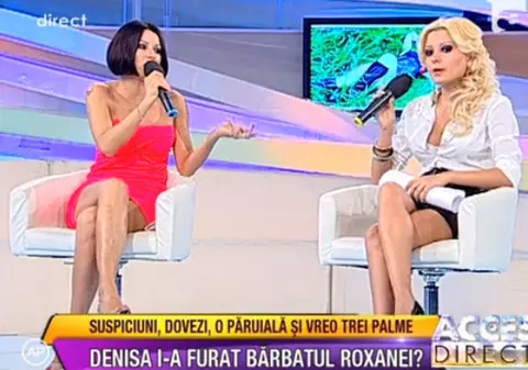 Roxana Marinescu, foc şi pară: "Denisa Biţă s-a dat la soţul meu şi am luat-o de păr"