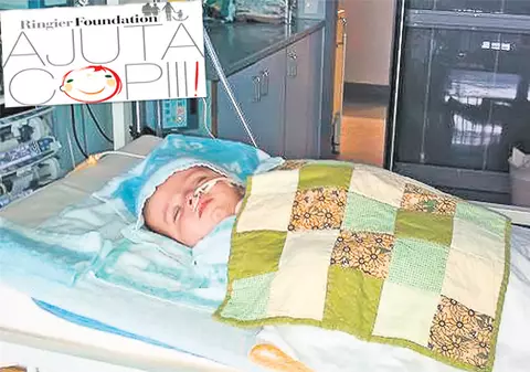 Cristian Oprea, de şase luni, trebuie operat în SUA, ca să nu rămână orb