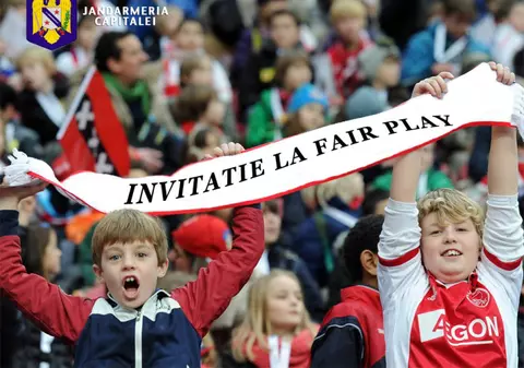 Jandarmeria Capitalei, ”INVITAŢIE LA FAIR-PLAY”! Violenţa pe stadioane trebuie să înceteze