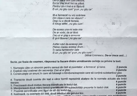 BACALAUREAT 2012, sesiunea de TOAMNĂ | Uite subiectele de la Limba şi literatura română!