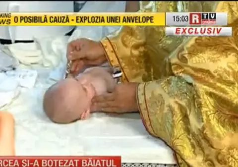 Cât de cuminte a fost George Alexandru Borcea la botez | FOTO