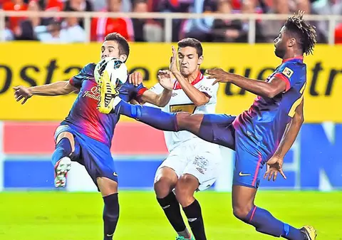 Victorioasă sâmbătă la Sevilla, Barcelona nu mai recuperase un handicap de două goluri de pe vremea lui Gică Popescu