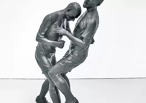 Faultul lui Zidane asupra lui Materazzi a devenit operă de artă. Statuie pentru un gest golănesc