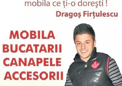 Dacă tot e jucător liber de contract, fotbalistul Firţulescu face reclamă la mobilă