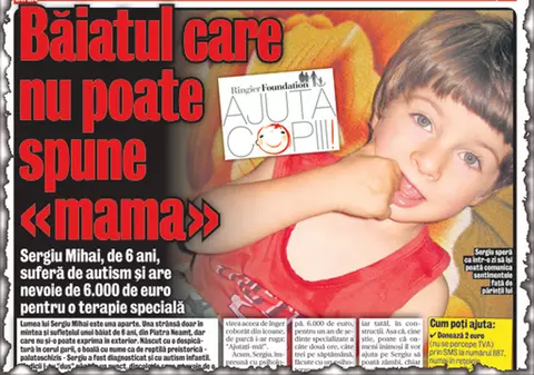 Sergiu încă nu are bani pentru terapia contra autismului