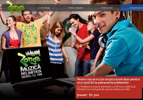 (P) Trilulilu lanseaza Zonga, cea mai mare colectie de muzica online din Romania, printr-un parteneriat special cu Vodafone