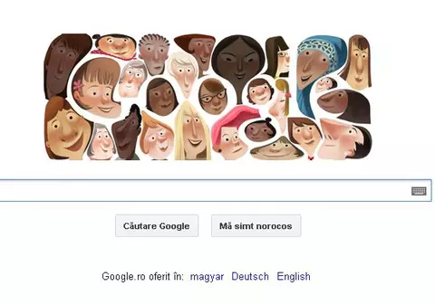 GOOGLE sărbătoreşte ZIUA FEMEII cu un logo special