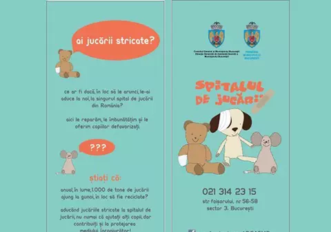 Aveţi jucării stricate sau vreţi să le donaţi? Nu le aruncaţi, aduceţi-le la Spitalul de jucării!