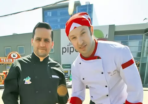 Mehrzad şi Alex, de la «MasterChef», au gătit în piaţă