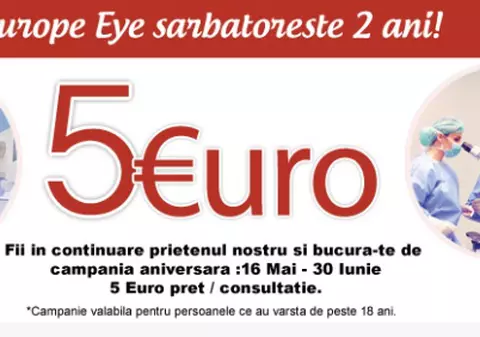 (P) Cu doar 5 Euro beneficiezi de un consult oftalmologic la Europe Eye Hospital!