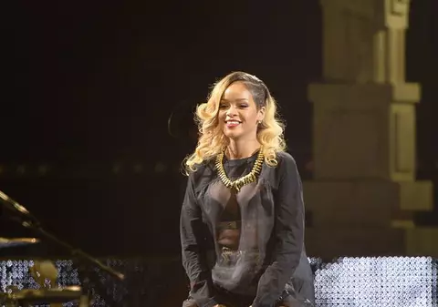 Rihanna a înnebunit! A stat jumătate dintr-un concert numai cu mâna la "păsărică" | FOTO