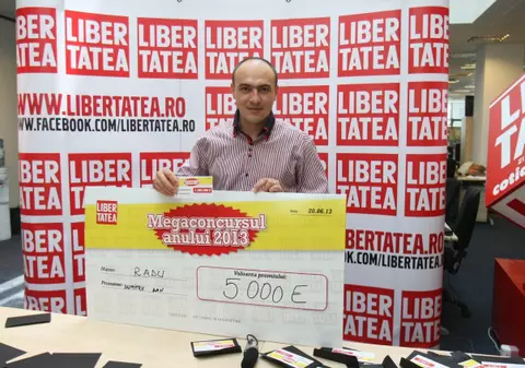 EL E MARELE NOROCOS AL CONCURSULUI LIBERTATEA! Dan Dumitru Radu a câştigat 5.000 de euro