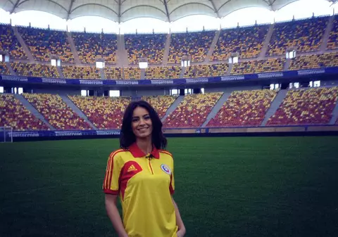 Geanina Ilieş, pe gazonul unde "tricolorii" vor juca MECIUL CARIEREI