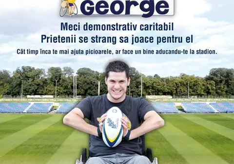Gest caritabil pentru fostul rugbist George Baltă! Prietenii joacă rugby mâine pentru el!