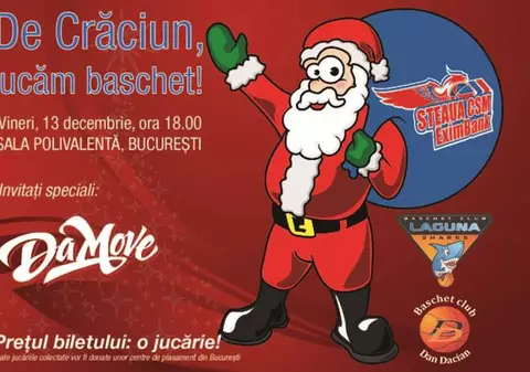 De Crăciun, jucăm baschet cu Virgil Stănescu, Bogdan Stelea şi Ruxandra Dragomir la Sala Polivalentă