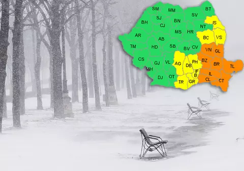 ROMÂNIA, SUB NĂMEȚI! Codul portocaliu de ninsori și viscol, restrâns la opt județe
