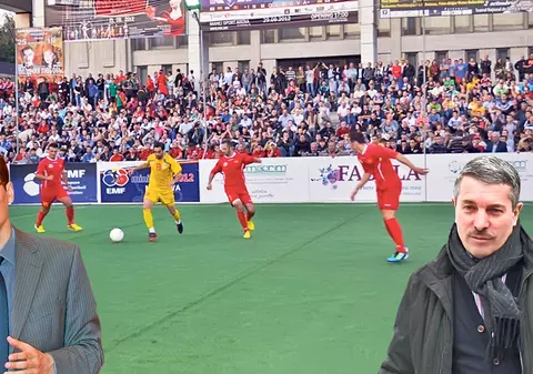 MINIBĂTAIE! Burleanu, şeful de la minifotbal, «o ia la gioale» de la Avram, contracandidat la FRF