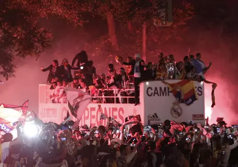 Real Madrid a sărbătorit câştigarea Ligii Campionilor