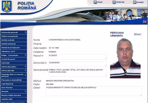 Nicuşor Constantinescu, DAT ÎN URMĂRIRE INTERNAŢIONALĂ