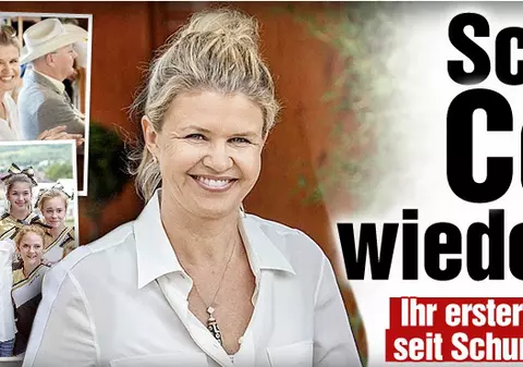 Primul zâmbet al Corinnei, soția lui Michael Schumacher / FOTO