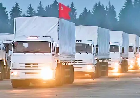Kievul a recunoscut convoiul rus ca ajutor umanitar