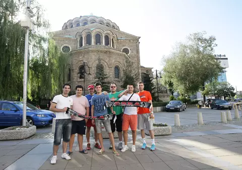 EXCLUSIV / FOTO. Fanii Stelei, ULUIŢI la Sofia: "Ia, uite-l, bă, pe Becali! E AICI!"