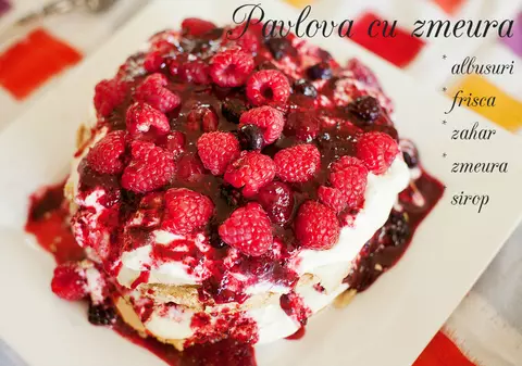 Rețetă: Pavlova cu zmeură
