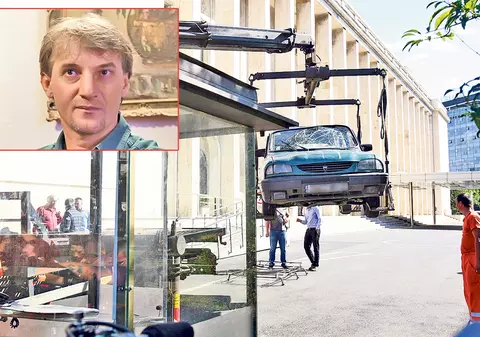 Electricianul TVR Adrian Sobaru a «atacat» Guvernul cu maşina